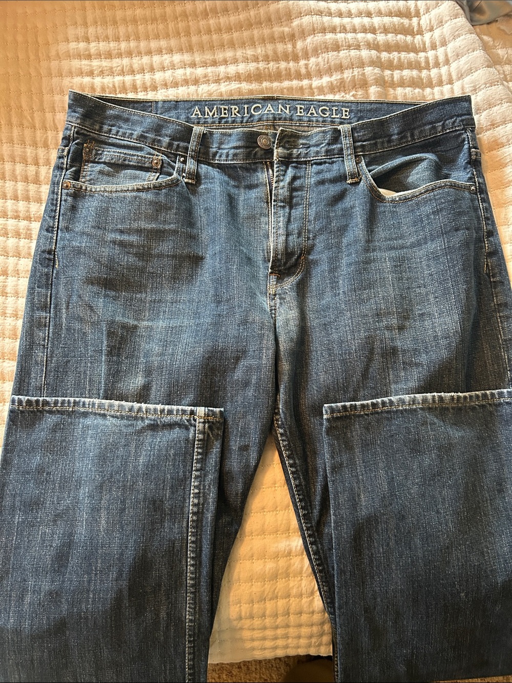 American Eagle Outfitters Men's Dark Blue Jeans
